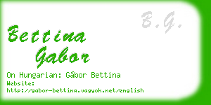 bettina gabor business card